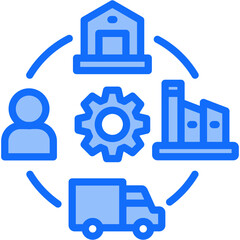 Fototapeta premium Supply Chain Management Icon