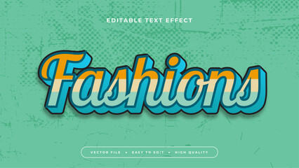 Obraz premium Colorful colourful fashions 3d editable text effect - font style