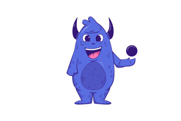 Cute Monster Character Design Illustration