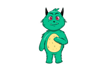 Cute Monster Character Design Illustration