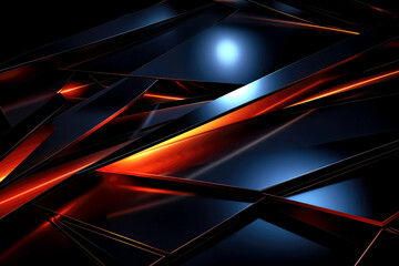 abstract background consisting of sharp geometric lines, generative ai