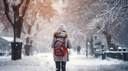 A lot of snow on the road Generative Ai