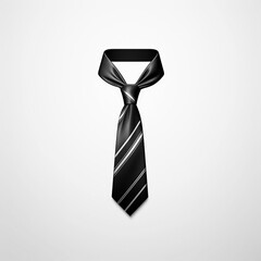 minimalistic logo with a tie on white background. The emblem for the men's salon of the clothing store