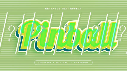 Green pinball 3d editable text effect - font style