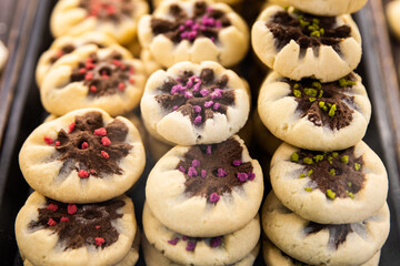Colorful, sweet and delicious Turkish confectionery
Savory, traditional, snacks,