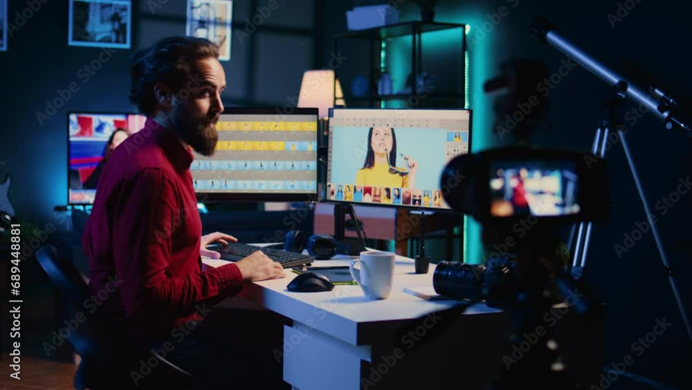 Aufkleber photo editor filming online tutorial about professionally color correcting photographs. photographer