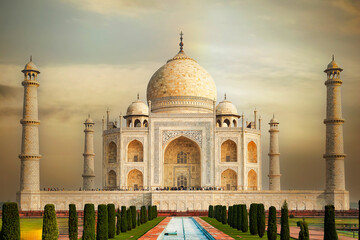 Taj Mahal - UNESCO World Heritage Centre in Agra India.