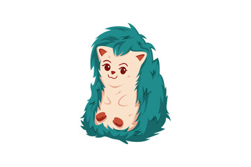 Cute Fox Character Design Illustration