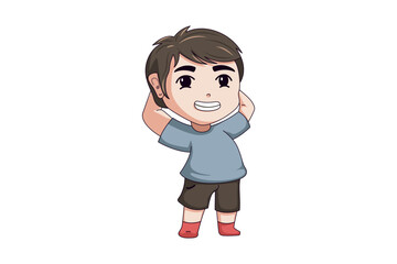 Cute Little Boy Character Illustration