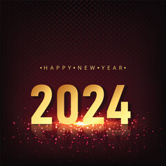 Happy new year 2024 invitation card beautiful background