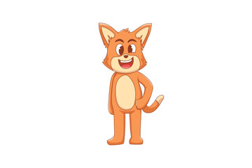 Fototapeta premium Cute Fox Character Design Illustration