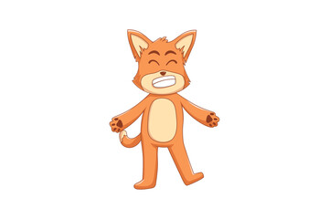 Obraz premium Cute Fox Character Design Illustration