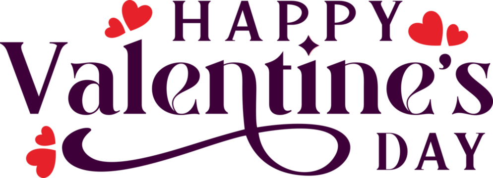 Happy valentines day lettering vector illustration - Powered by Adobe