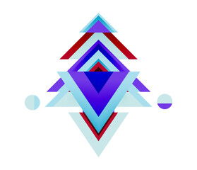 Christmas tree. Abstract geometric triangles New Year Concept