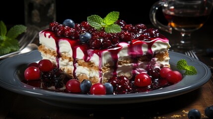 Top Biscuit Homemade Cake Cream Berries, Background Image, Desktop Wallpaper Backgrounds, HD