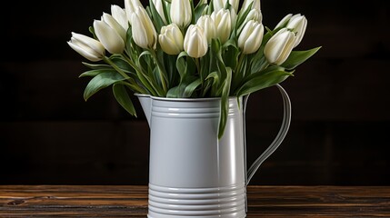 Tulips White Vase On Background Old, Background Image, Desktop Wallpaper Backgrounds, HD