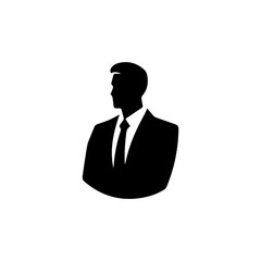 Businessman Logo Simple Flat Vector