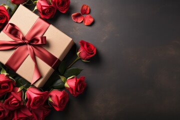 Gifts for Valentine's Day February 14th. Background with selective focus and copy space