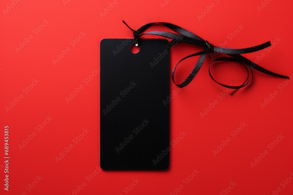 Poster label with space for inscription. black friday concept. background with selective focus and copy spa