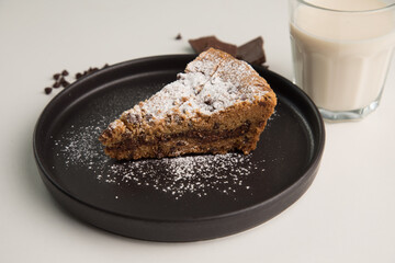 Pie pye de nutella cookie torta con chispas de chocolate comida dulce postre