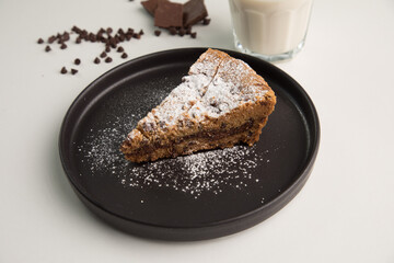 Pie pye de nutella cookie torta con chispas de chocolate comida dulce postre