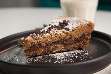 Pie pye de nutella cookie torta con chispas de chocolate comida dulce postre
