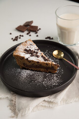 Pie pye de nutella cookie torta con chispas de chocolate comida dulce postre