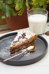 Pie pye de nutella cookie torta con chispas de chocolate comida dulce postre