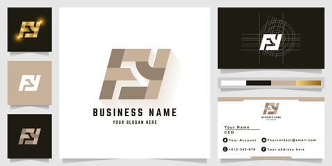 Letter FY or EY monogram logo