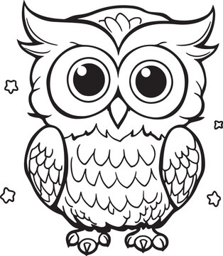 coloring page owl