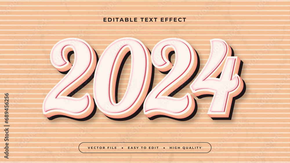 Poster COLOR 2024 3d editable text effect - font style