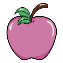 Apple color clip art illustration food