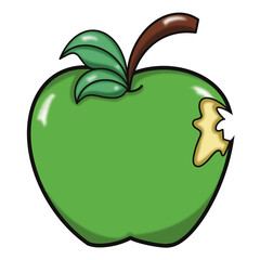 Apple color clip art illustration food