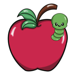Apple color clip art illustration food