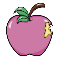 Apple color clip art illustration food