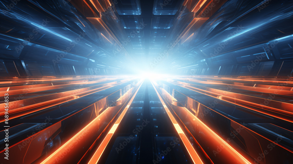 Aufkleber future science and technology intelligence abstract imagination background