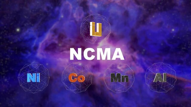 Anode material used in lithium-ion batteries of electric vehicles, NCMA (nickel, cobalt, manganese, aluminum)
