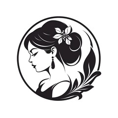 Modelo de Elegância, Beleza Radiante em um Cenário Branco Deslumbrante