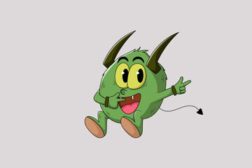 Cute Monster Character Design Illustration