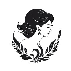 Modelo de Elegância, Beleza Radiante em um Cenário Branco Deslumbrante