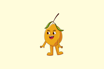 Cute Lemon Character Design Illustration