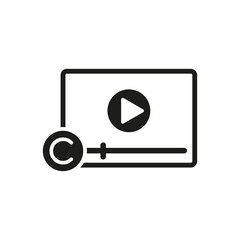 video glyph icon. Vector illustration. EPS 10.