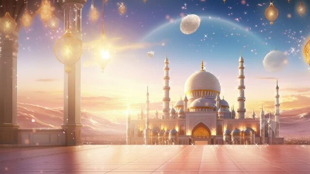 mosque at night