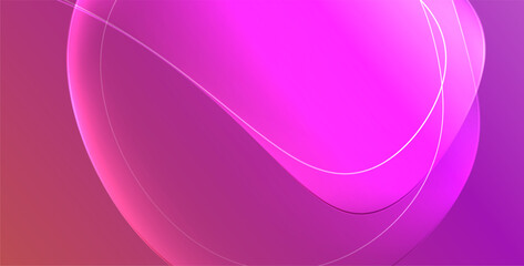 Colorful transparent flowing fluid shapes with glow effect geometric background. Wavy lines round forms. Vector illustration For Wallpaper, Banner, Background, Card, Book Illustration, landing page