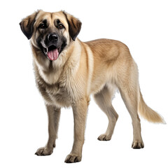 Anatolian shepherd dog on transparent background.