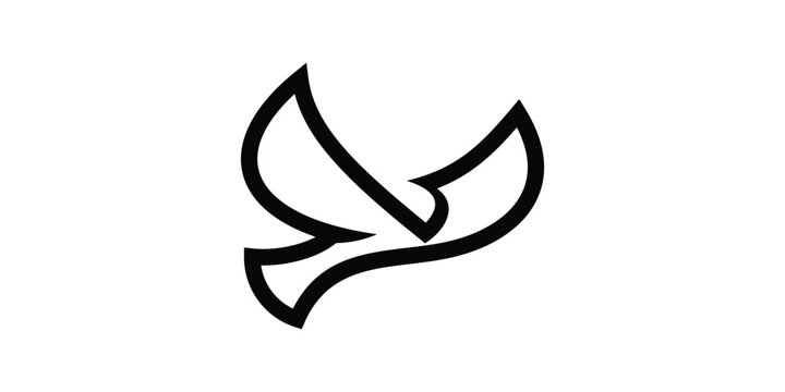 logo combination of bird illustrations, icons, vectors, symbols.