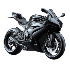 hyper realistic Sport bike isolated on transparent background
