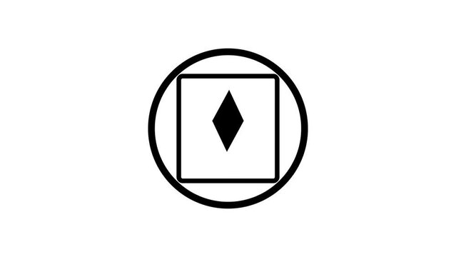 Arrow icon animation with white background