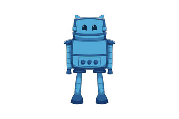 Cute Mecha Robot Character Design Illustration