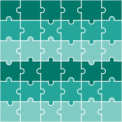 Fototapeta premium Green shade jigsaw pattern. jigsaw line pattern. jigsaw seamless pattern. Decorative elements, clothing, paper wrapping, bathroom tiles, wall tiles, backdrop, background.
